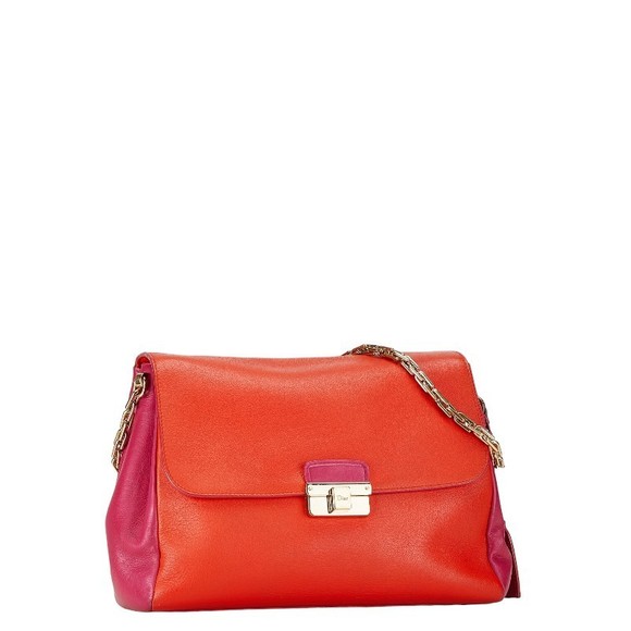 Dior Orange Bag Chain Pink Shoulder - Picture 1 of 11